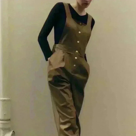 Zara Faux Leather Jumpsuit - Picture 9 of 11